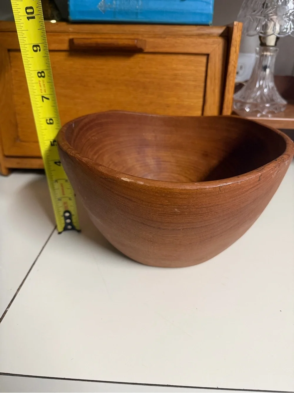 Handcrafted Wooden Serving Bowl - Brown